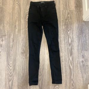 Abercrombie High Rise Super Skinny Black Jeans